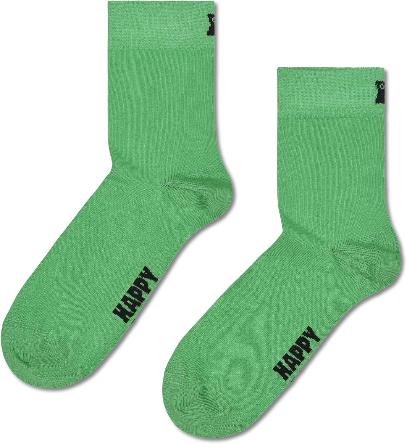 imageHappy Socks Everyday Classic Solid Color MidCrew SocksMade with Organic CottonMultiPacksWhite 5pack