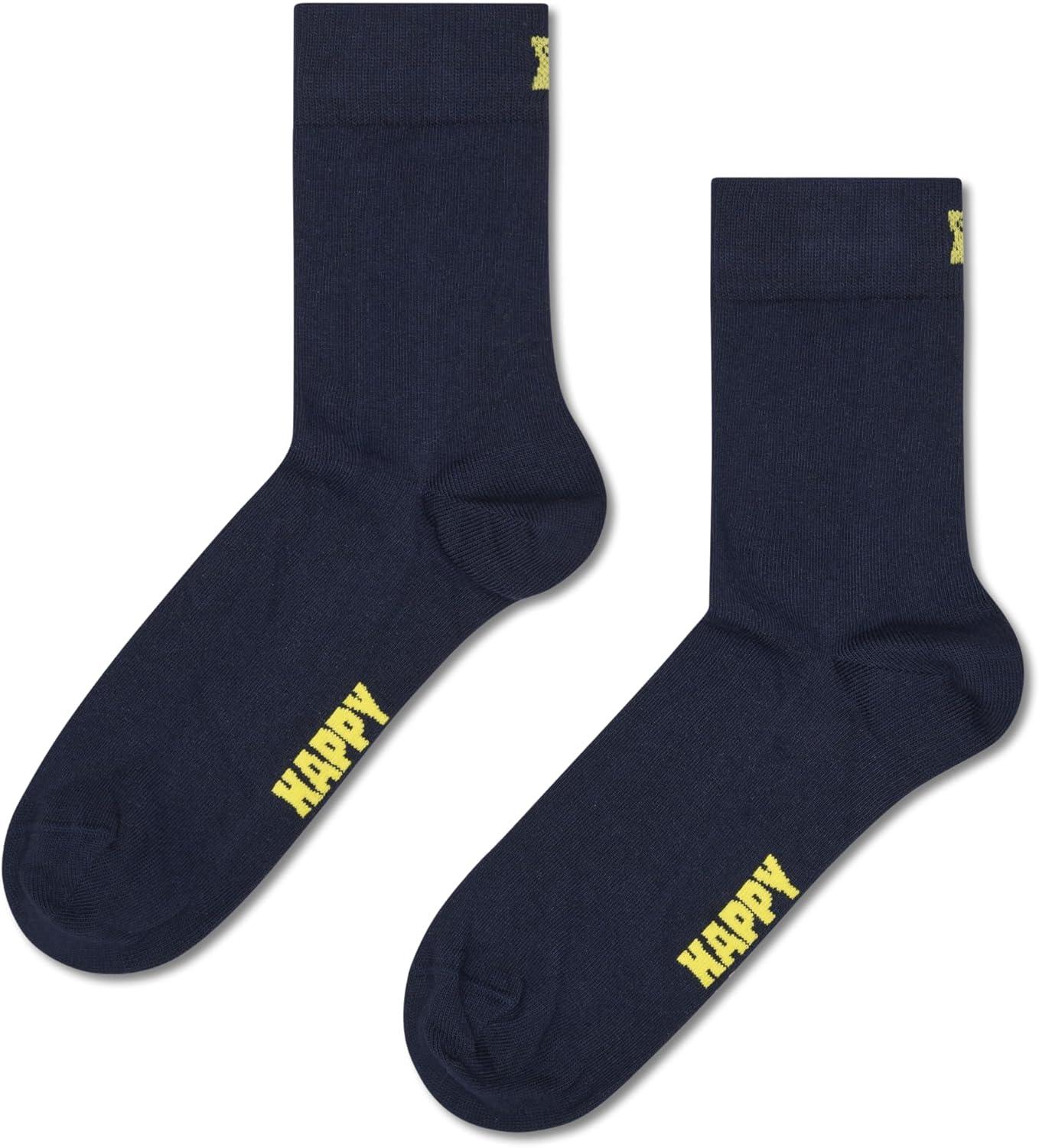 imageHappy Socks Everyday Classic Solid Color MidCrew SocksMade with Organic CottonMultiPacksWhite 5pack