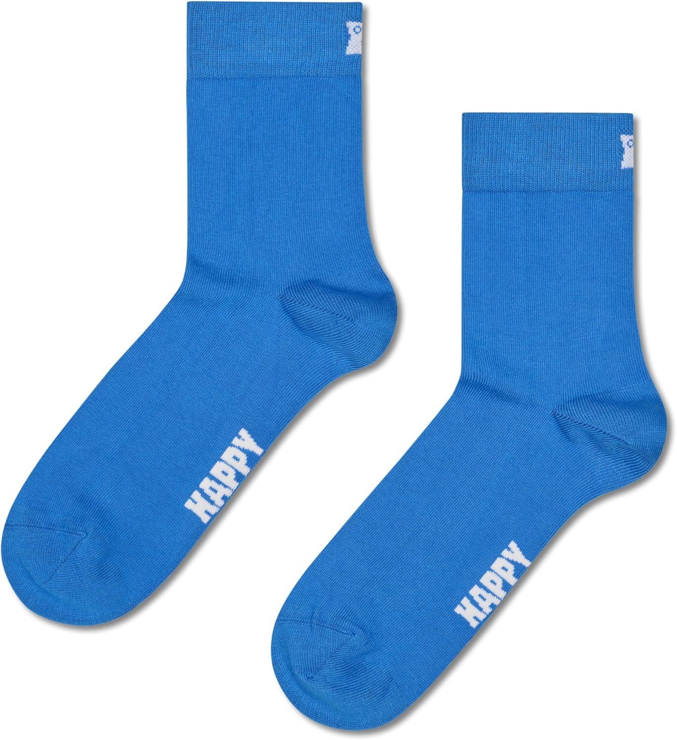 imageHappy Socks Everyday Classic Solid Color MidCrew SocksMade with Organic CottonMultiPacksWhite 5pack