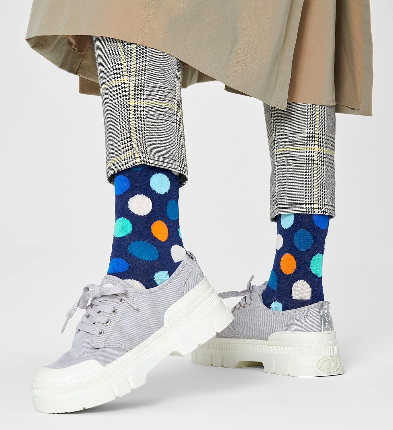 imageHappy Socks Geometric Patterns Designs Socks for Men and Women Multicolor Gift Boxes made with Sustainable Cotton4pack Multicolor Set