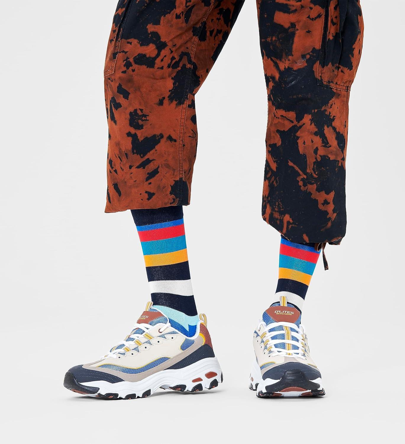 imageHappy Socks Geometric Patterns Designs Socks for Men and Women Multicolor Gift Boxes made with Sustainable Cotton4pack Multicolor Set