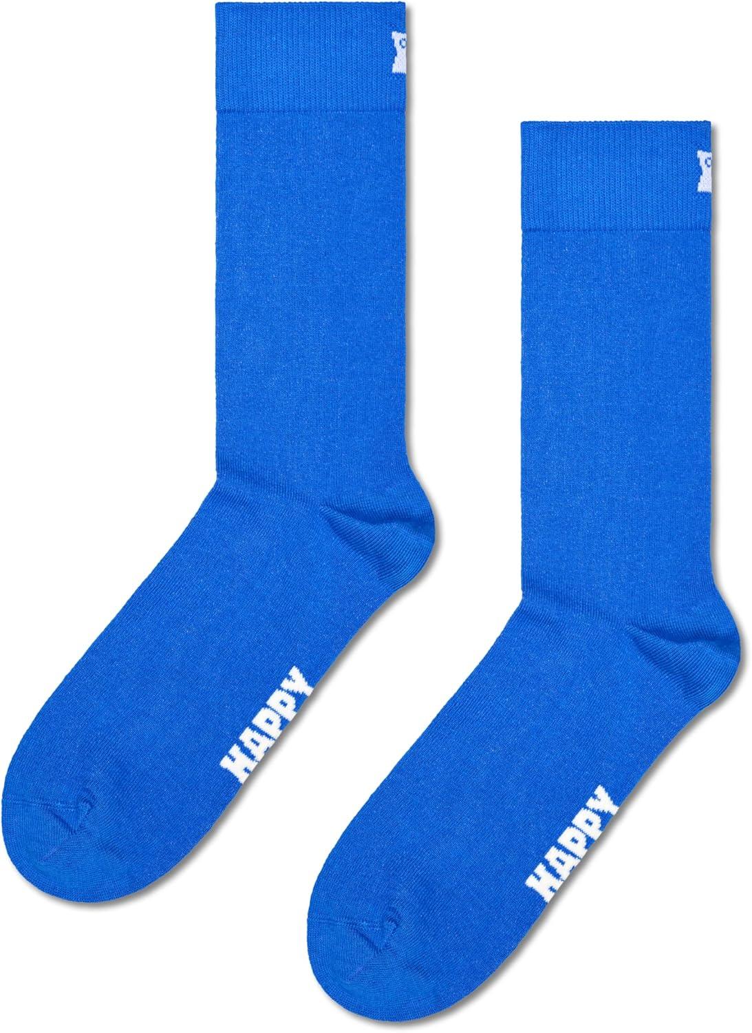 imageHappy Socks Solid Colored Sock Set For Men and Women Made with Sustainable Organic Cotton3pack Blue white Red