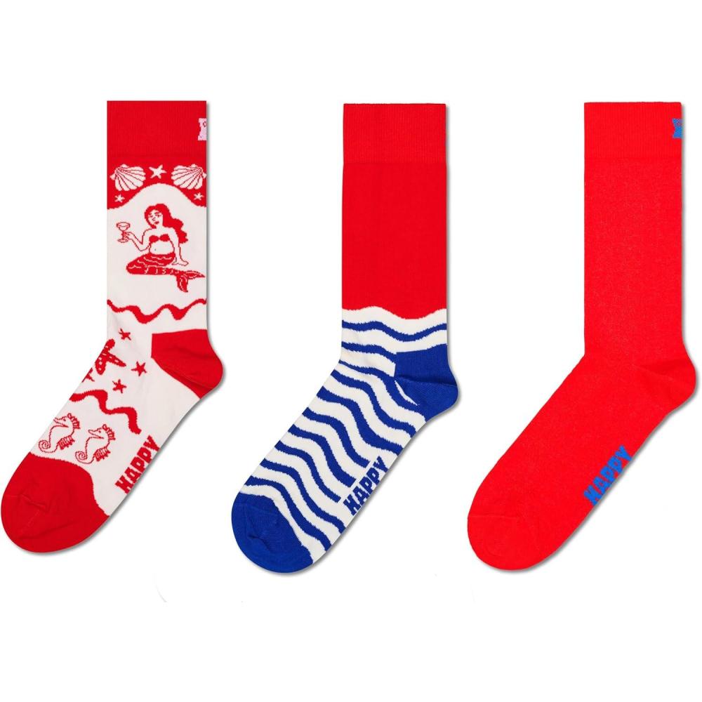 imageHappy Socks 3Pack Pattern SocksNautical