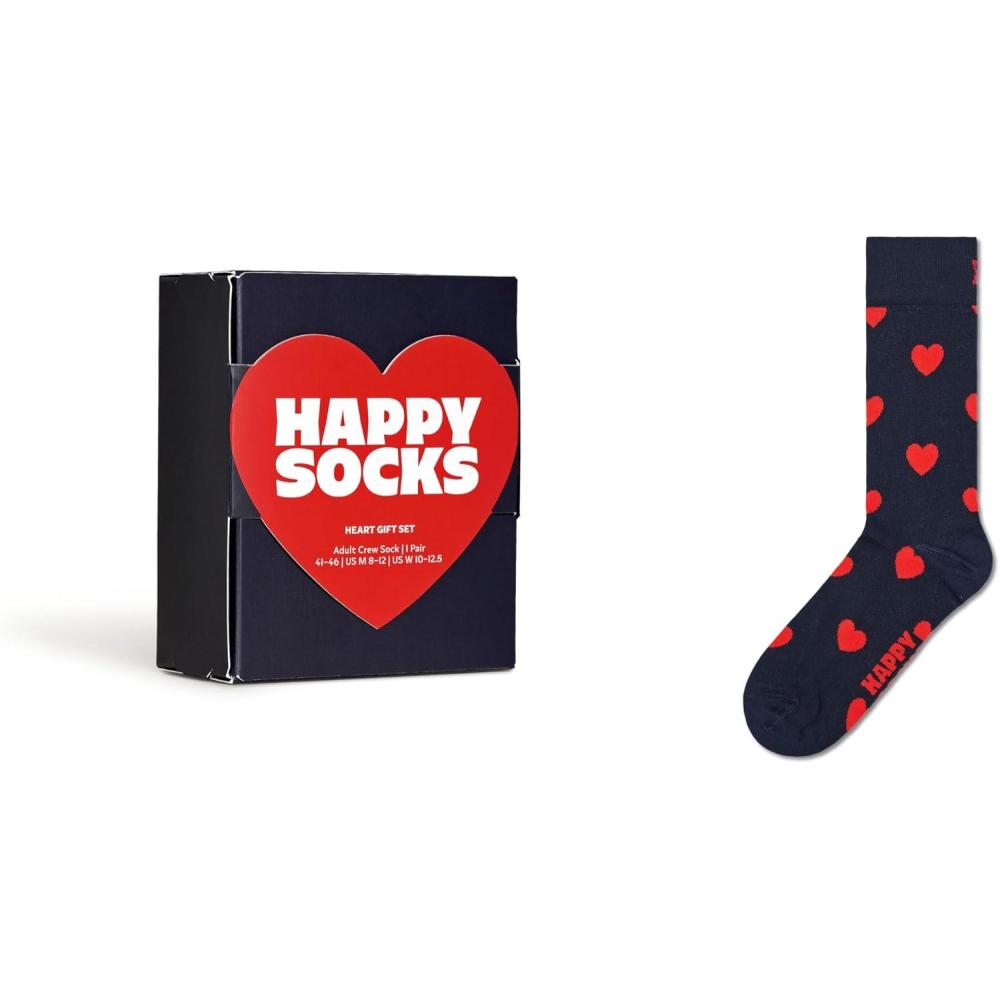 imageHappy Socks Holiday Styles for Men ampamp Women Halloween Valentines ampamp Fathers Day with Gift Boxes1pack Heart Sock Sock Gift Set