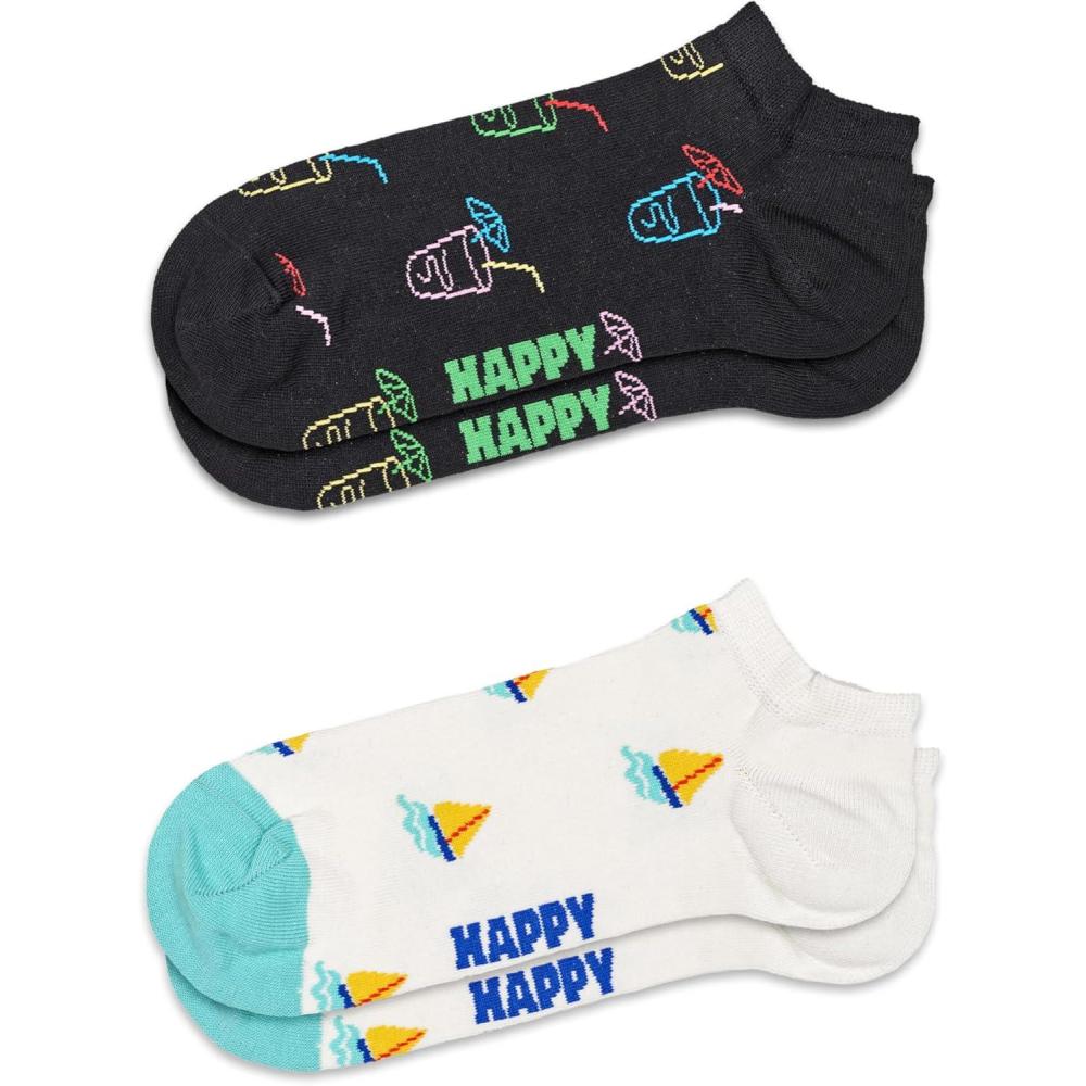 imageHappy Socks Wine Coffee Beer ampamp Beverage Themed Gift Socks For Men and Women made with Sustainable Cotton2pack Lemonade Low Socks