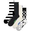 imageHappy Socks Black ampamp White Design  Crew Low Socks for Men ampamp Women with Gift Boxes  Sustainable Cotton US Alpha Medium Large Regular Regular 4Pack Black and White Mix Socks