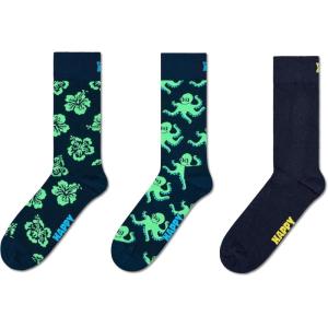 Happy Socks 3-Pack Pattern Socks(Navy)