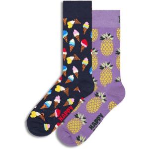 Happy Socks Holiday Styles for Men & Women, Halloween, Valentine’s & Father’s Day with Gift Boxes(2-pack Dessert Mix Socks)