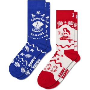 Happy Socks Holiday Styles for Men & Women, Halloween, Valentine’s & Father’s Day with Gift Boxes(2-pack Smooth Sailing Socks)