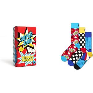 Happy Socks Holiday Styles for Men & Women, Halloween, Valentine’s & Father’s Day with Gift Boxes(3-pack Father’s Day Socks Gift Set)