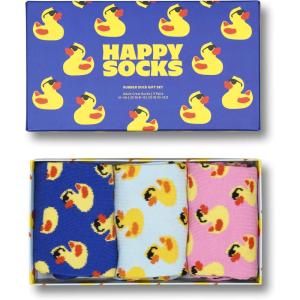 Happy Socks Holiday Styles for Men & Women, Halloween, Valentine’s & Father’s Day with Gift Boxes(3-pack Rubber Duck Socks Gift Set)