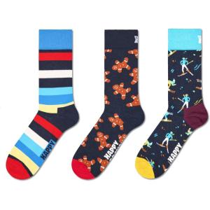 Happy Socks Unisex 3-pack Holiday Socks(Blue)
