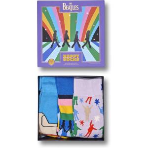 Happy Socks x The Beatles Socks – The Beatles Limited Edition Gift Box for Men and Women, Made with Sustainable Cotton (US, Alpha, Medium, Large, Regular, Regular, Beatles 3-Pack Socks Gift Set)