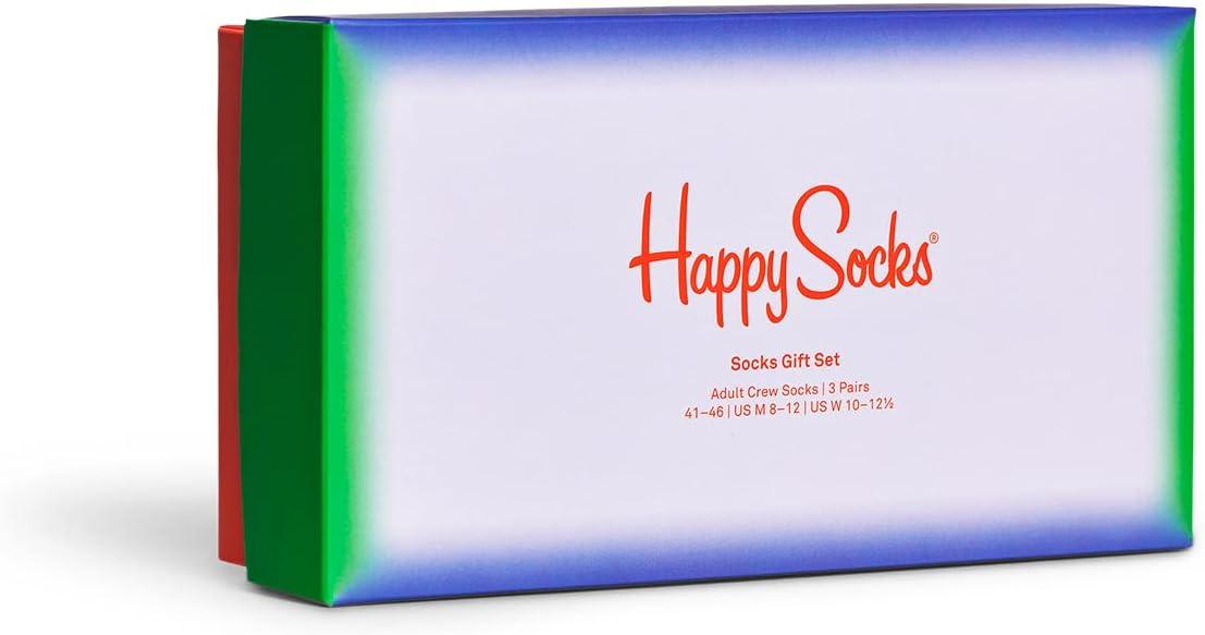 imageHappy Socks Solid Colored Sock Set For Men and Women Made with Sustainable Organic Cotton US Alpha Medium Large Regular Regular 3Pack Color Smash Socks Gift Set