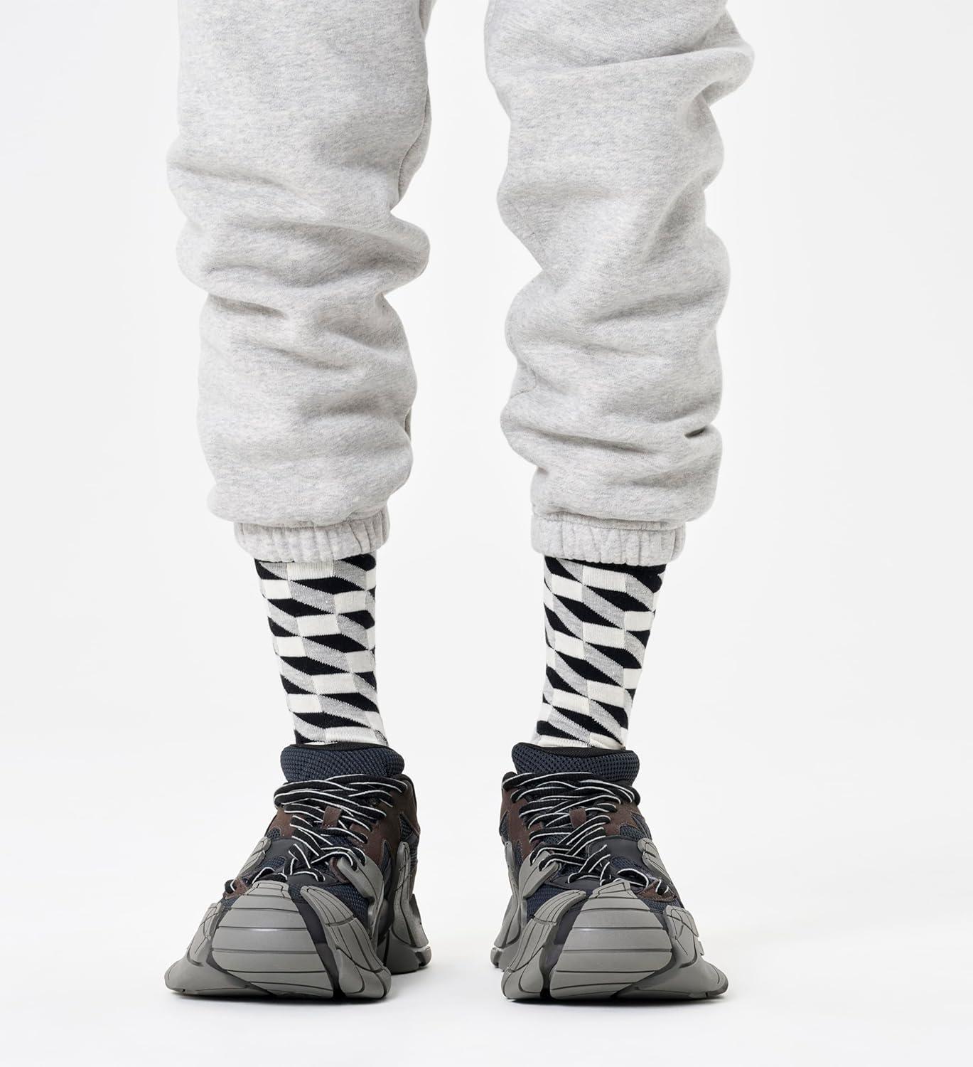 imageHappy Socks Unisex Adult P003098Filled Optic Gift Box 4pack