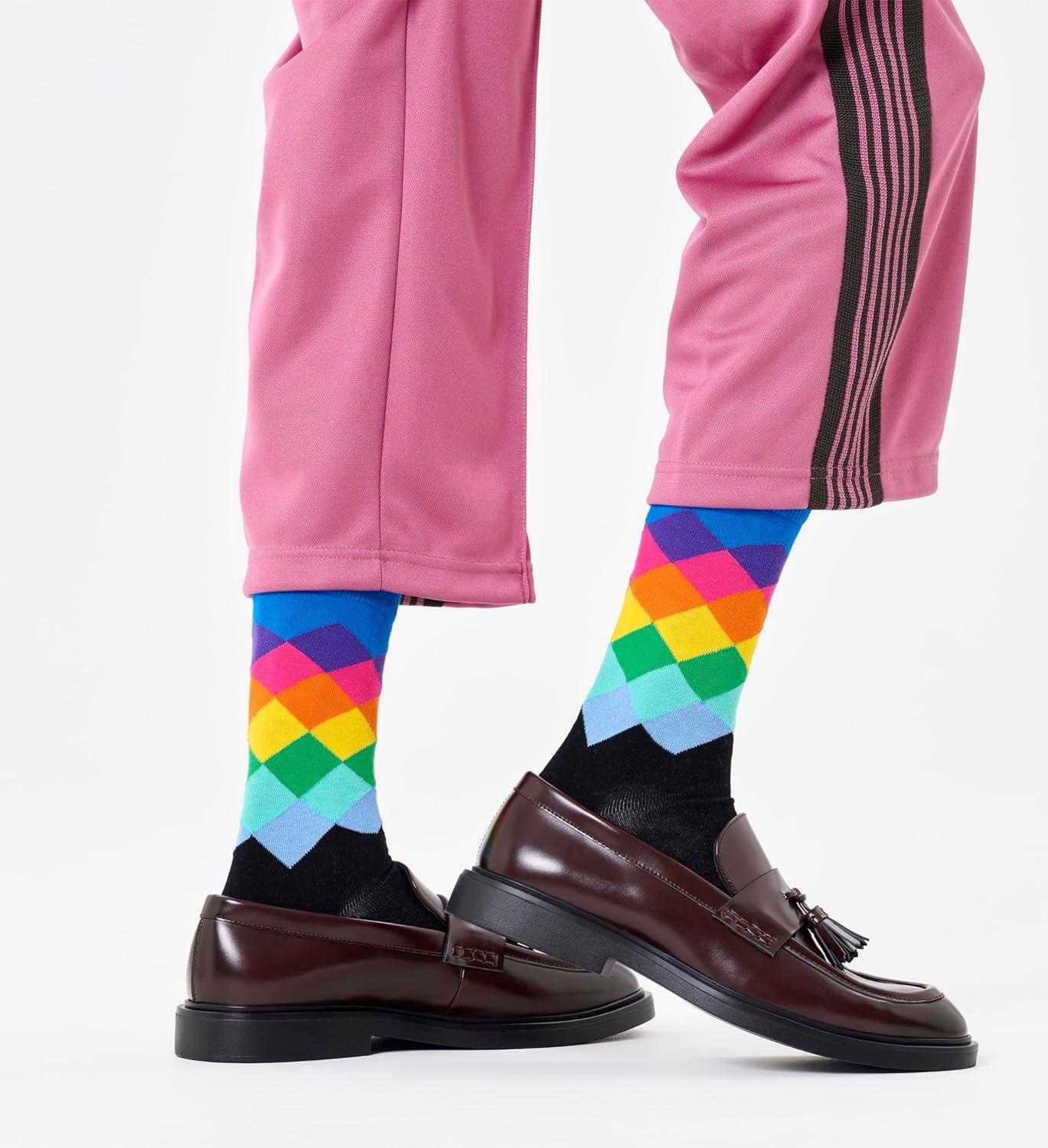 imageHappy Socks Unisex Adult P003098Strip Gift Box 4pack