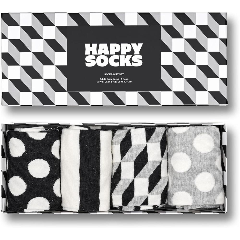 imageHappy Socks Unisex Adult P003098Filled Optic Gift Box 4pack