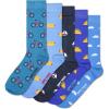 imageHappy Socks Basics CollectionBlue Crew Socks 5Pack for Men and WomenSize MediumLarge