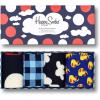 imageHappy Socks Fun Blue Crew Socks Set for Men and Women made with Sustainable Cotton  Blue and White  size 1013  4Pack Gift Box