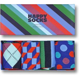 Happy Socks Unisex Adult P003098(Stripe Gift Box 4-pack)