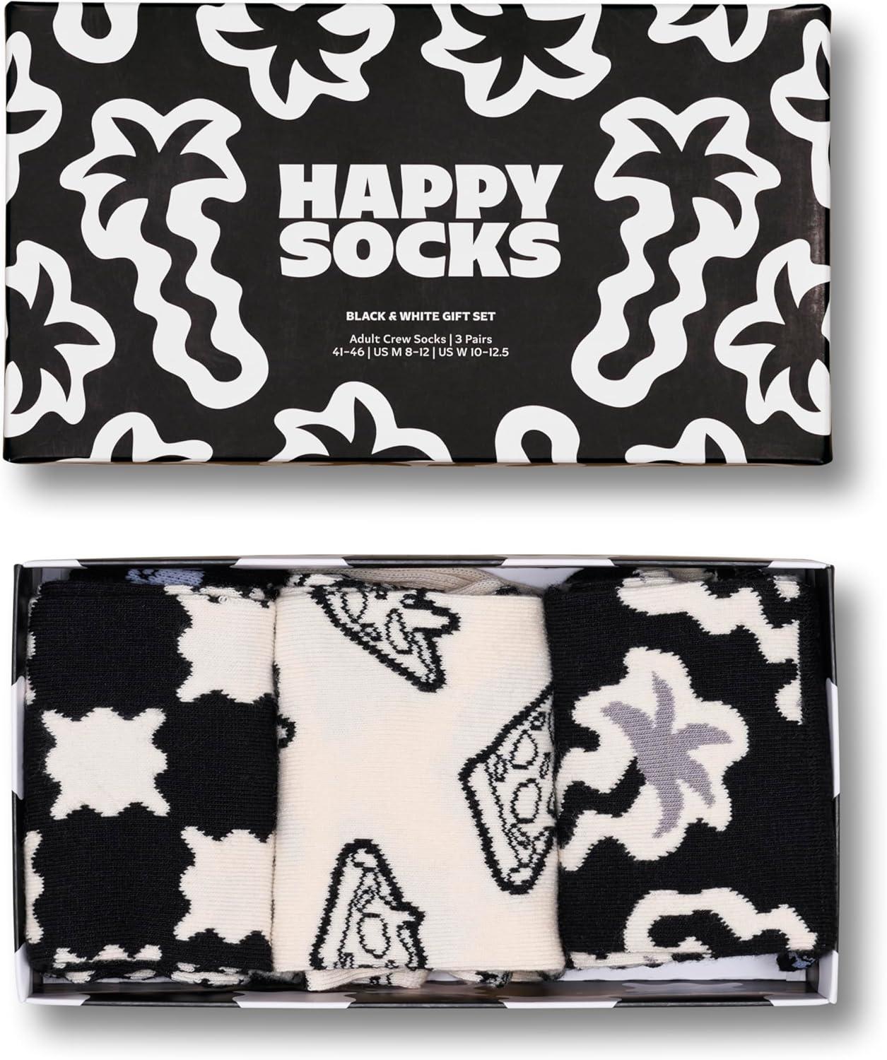 imageHappy Socks 3Pack Gift SetBlack and White Check