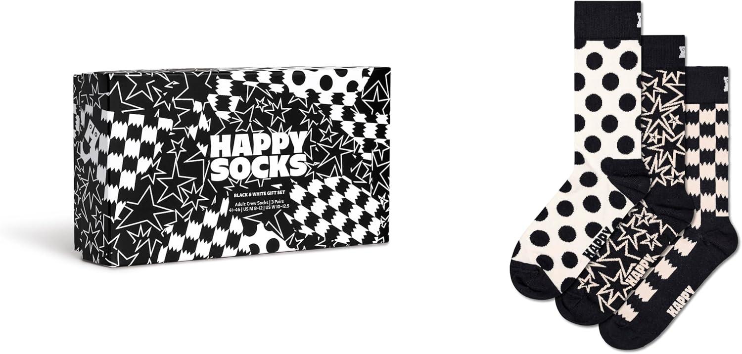 imageHappy Socks 3Pack Gift SetBlack and White Dot