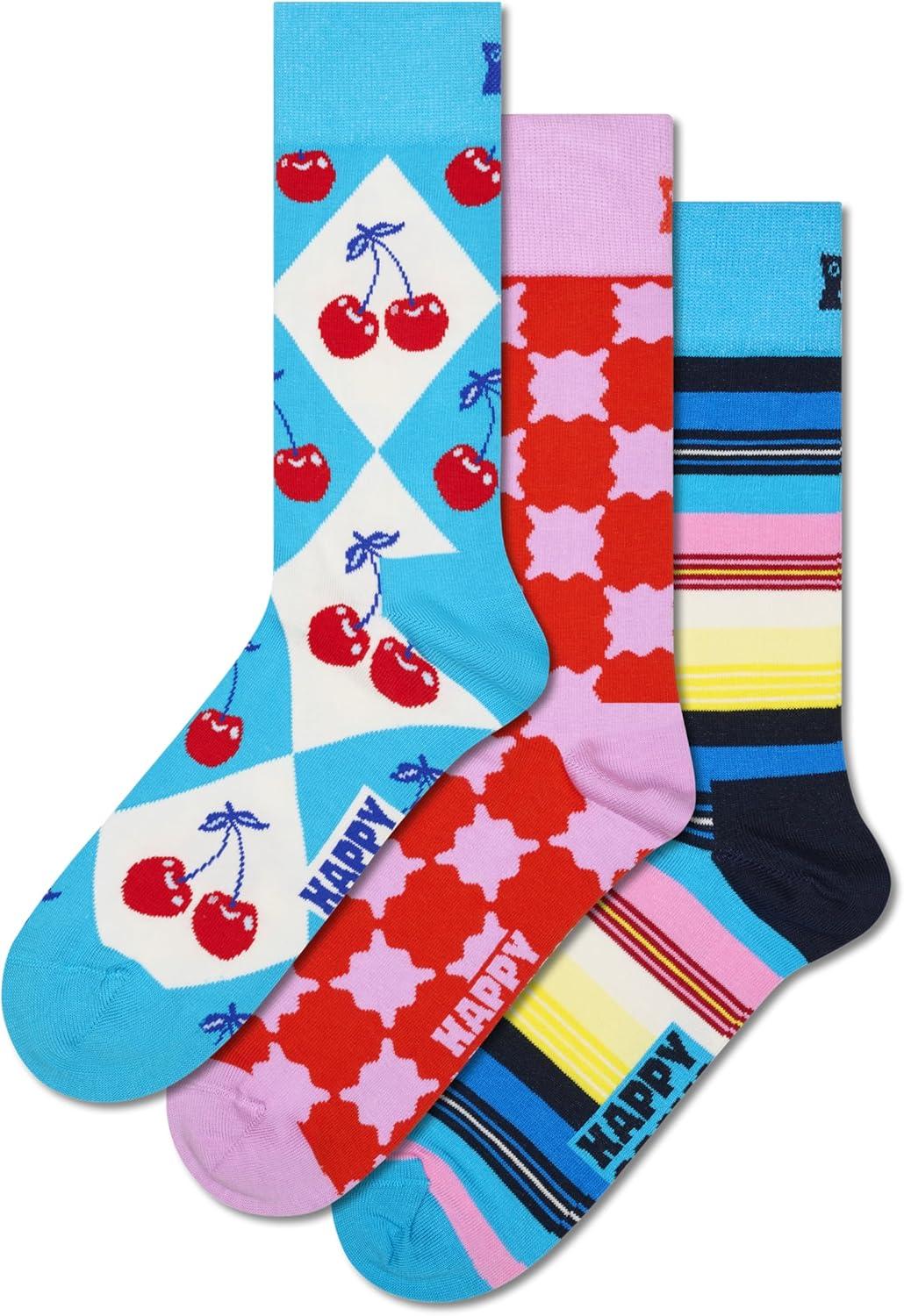imageHappy Socks 3Pack Gift SetChecks and Stripes