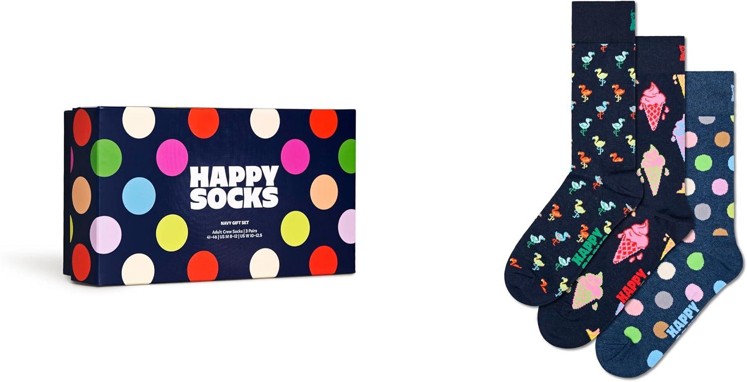 imageHappy Socks 3Pack Gift SetNavy Dot