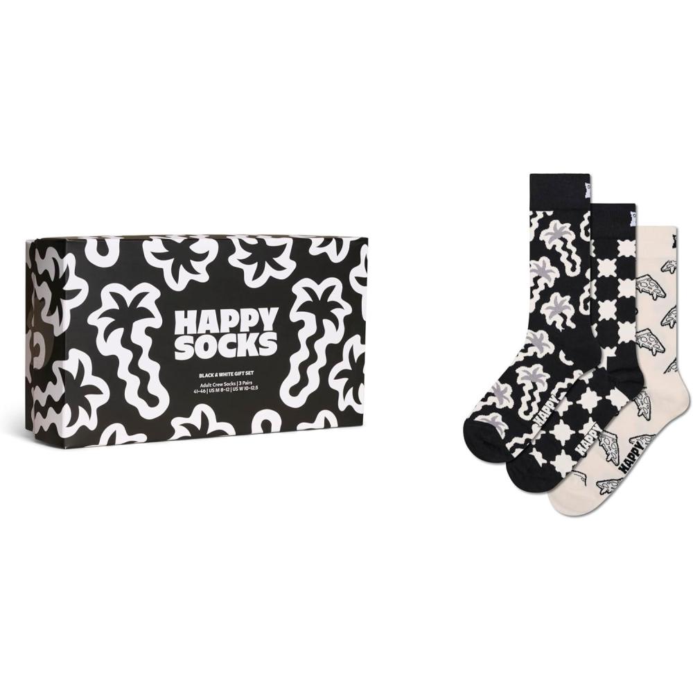 imageHappy Socks 3Pack Gift SetBlack and White Check
