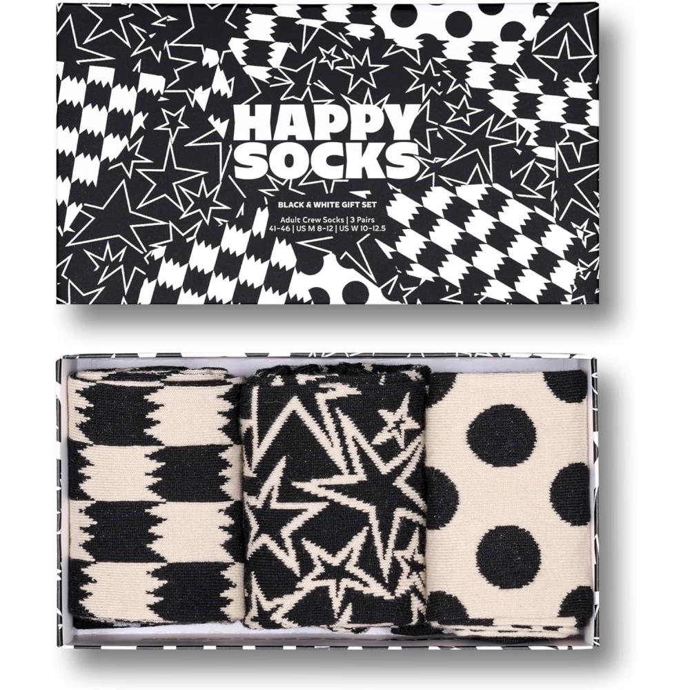imageHappy Socks 3Pack Gift SetBlack and White Dot