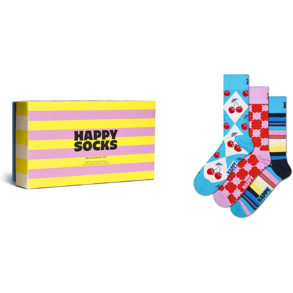 imageHappy Socks 3Pack Gift SetChecks and Stripes
