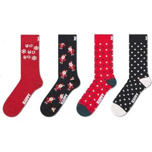 Happy Socks 4-Pack Holiday Gift Set(Red)