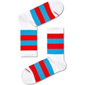 Happy Socks Women’s Stripe It 3/4 Crew Socks(Blue/Red)