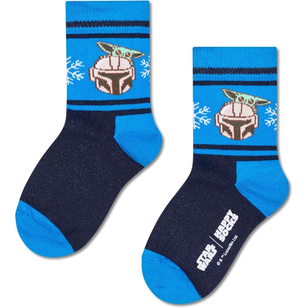 imageHappy Socks Boys Kids Star Wars Mandalorian Snowflake SockNavy