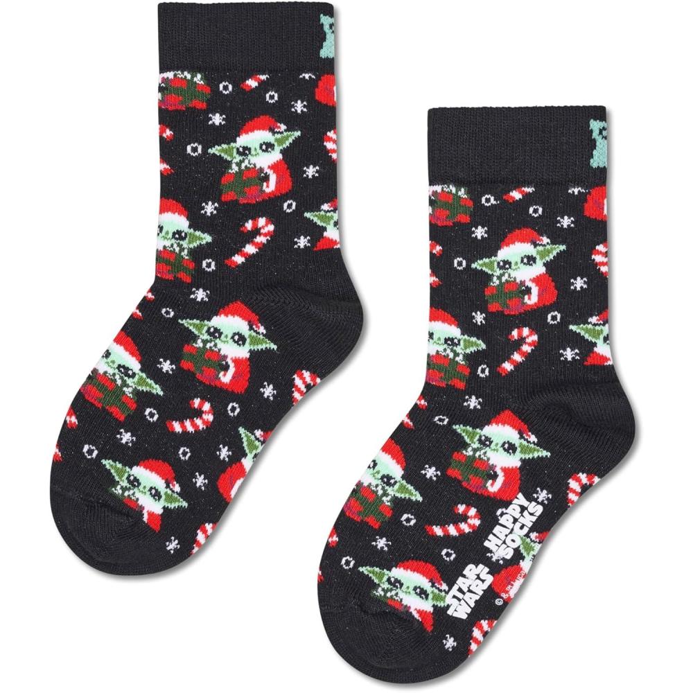 imageHappy Socks boys Kids Star Wars Holiday Grogu SockBlack