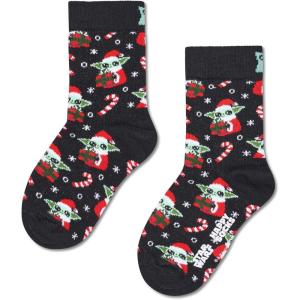 Happy Socks boys Kids Star Wars™ Holiday Grogu Sock(Black)