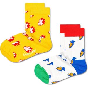 Happy Socks boys 2-pack Kids Bunny & Carrot Socks(Yellow)
