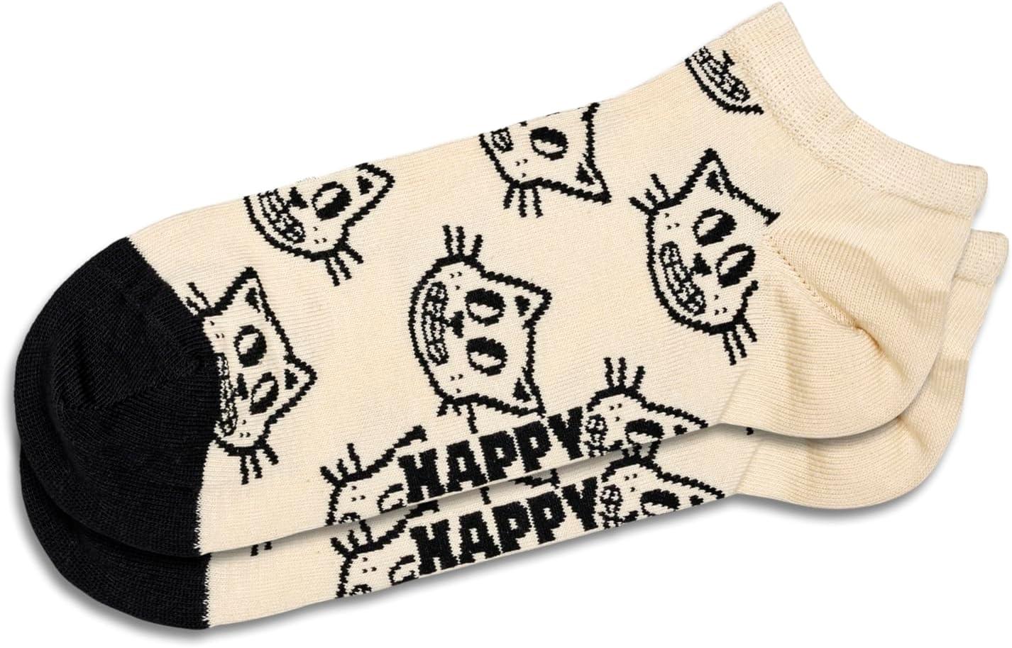 imageHappy Socks 4Pack Cat Low Socks White ML