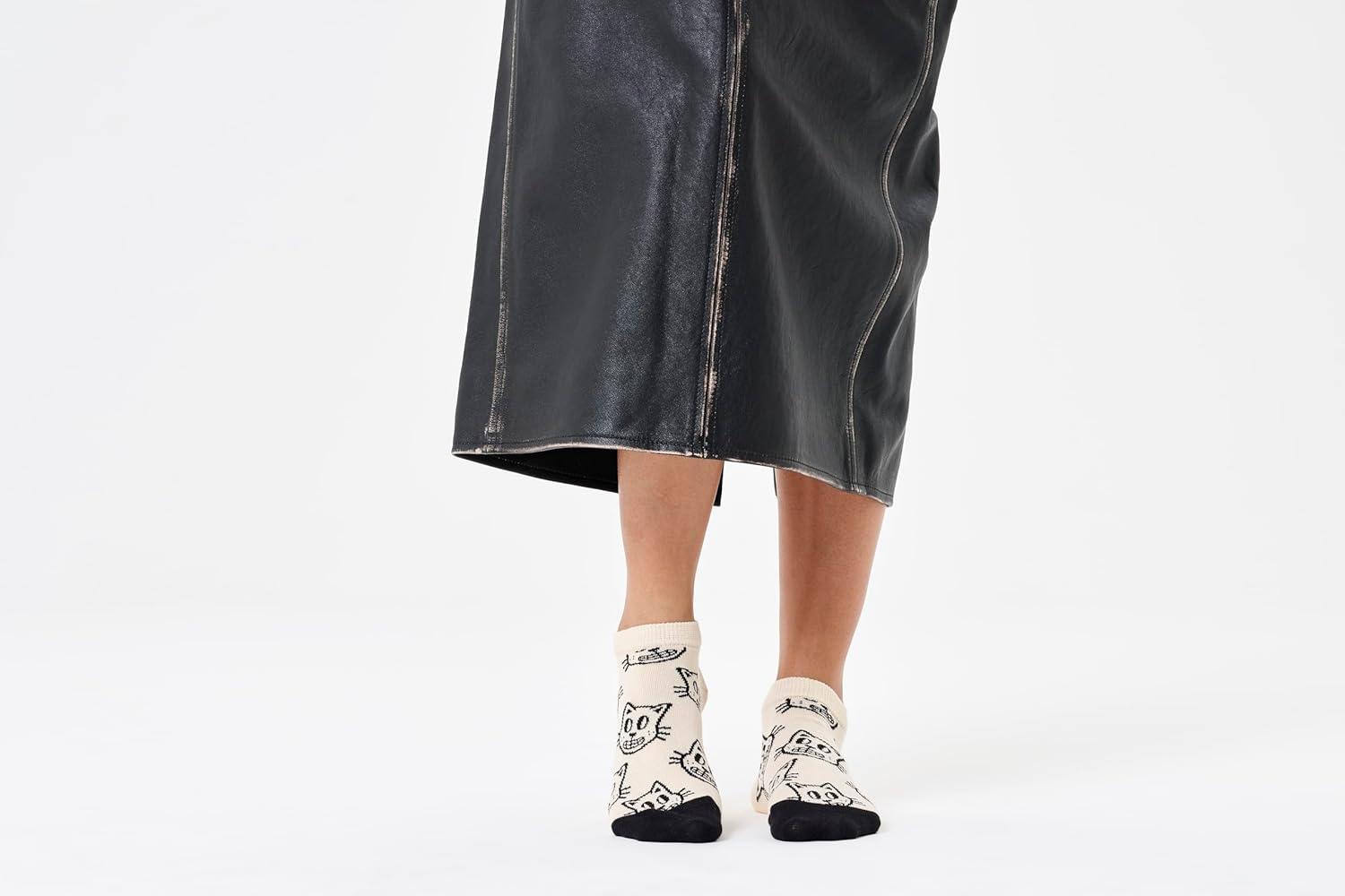 imageHappy Socks 4Pack Cat Low Socks White ML