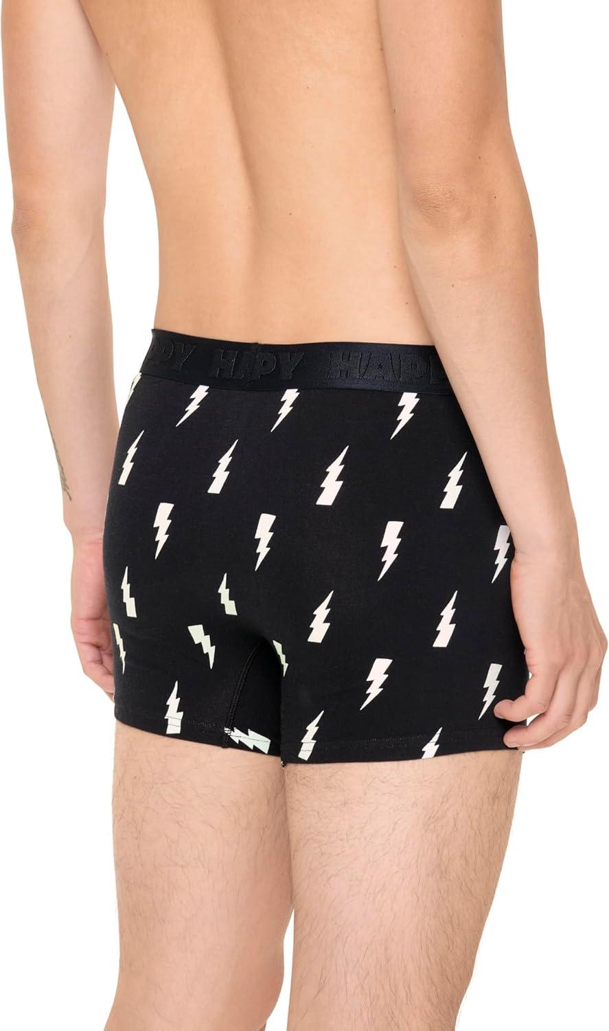imageHappy Socks Mens 3pack Black and White Short BoxersBlack