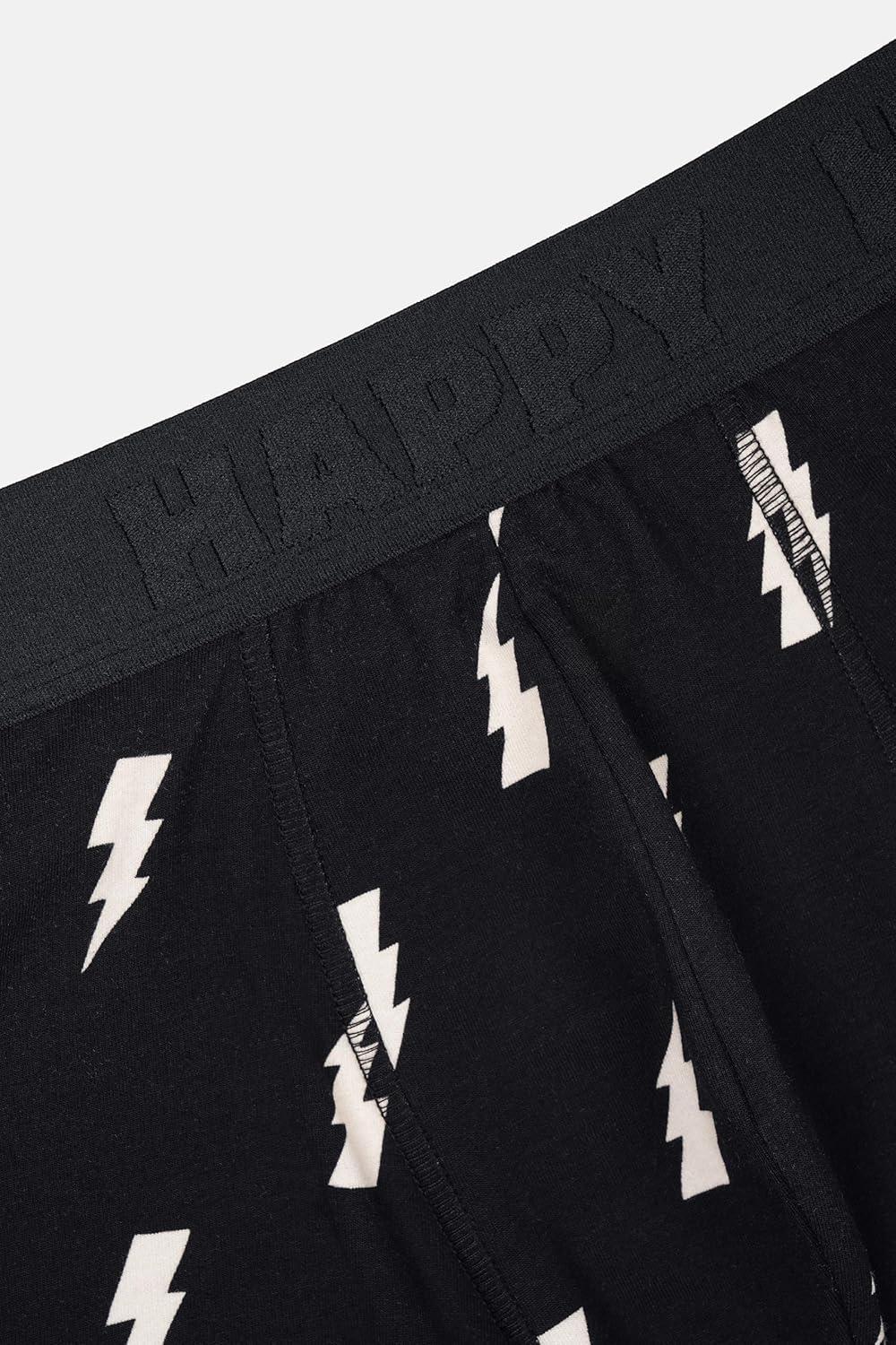 imageHappy Socks Mens 3pack Black and White Short BoxersBlack
