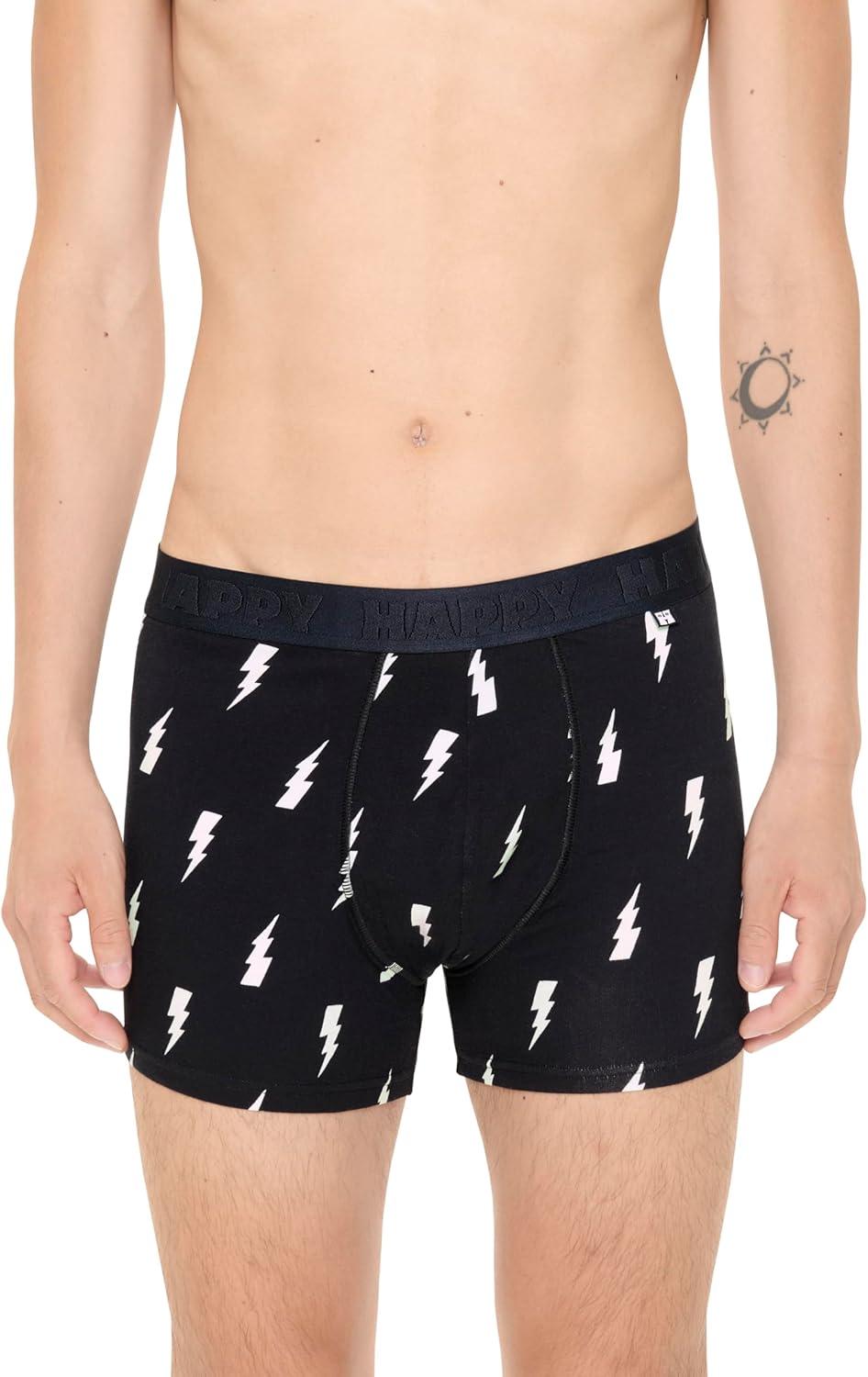 imageHappy Socks Mens 3pack Black and White Short BoxersBlack