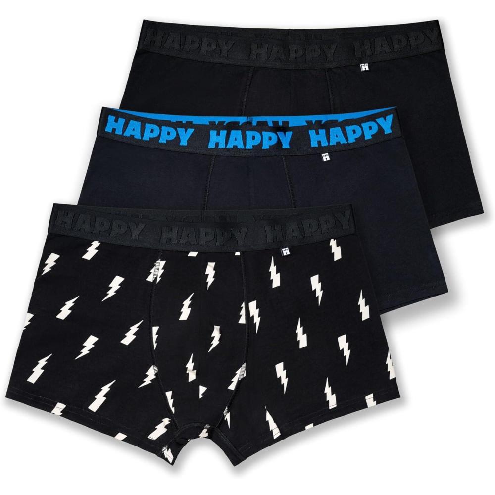 imageHappy Socks Mens 3pack Black and White Short BoxersBlack
